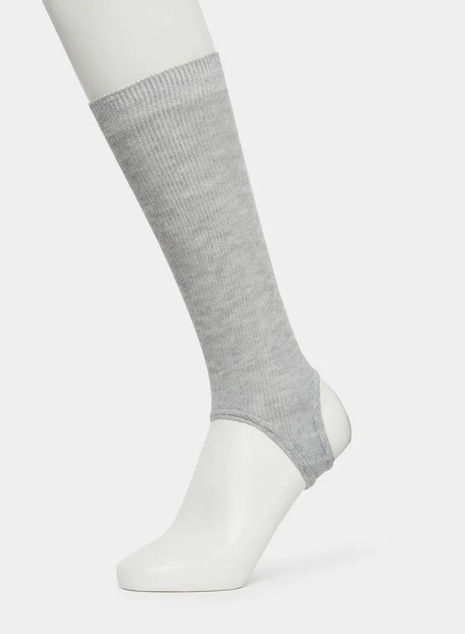Styli Pack of 2 - Plain Footless Socks